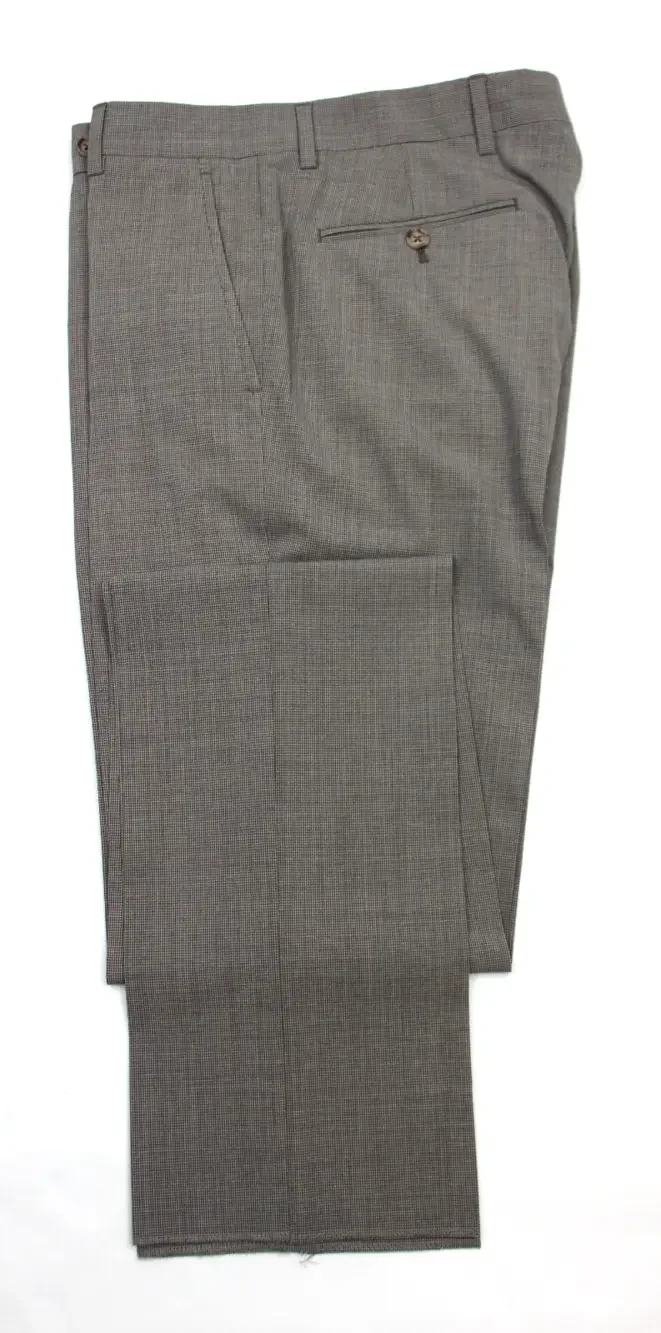 Brooks Brothers 1818 Milano Suit 36 R  30 W Mens Slim Fit Taupe Houndstooh Wool